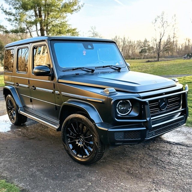 Mercedes G-Wagon with black wrap detailed in New Jersey Drive Way